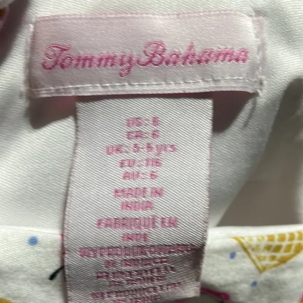 Tommy Bahama 6 unicorn ice cream cone braided tank dress lined worn once euc